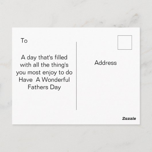 Vatertag Illustration Postkarte (Rückseite)