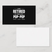 Vatertag | Im A Beruflich Pop Pop Visitenkarte (Vorne/Hinten)