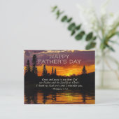 Vatertag Inspiration Bibel Verse, Sonnenuntergang Postkarte (Stehend Vorderseite)