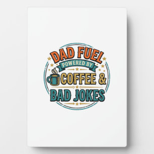 Vatertag Kaffee und schlechte Witze Vintage-Shirt- Fotoplatte