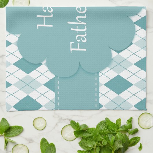 Vatertag kariert geschirrtuch (Gefaltet)