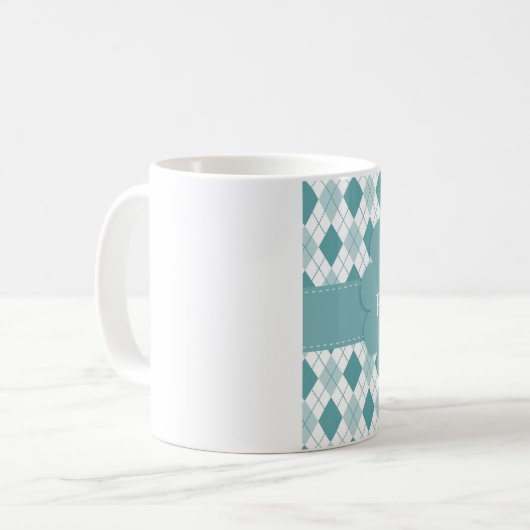 Vatertag kariert kaffeetasse (Vorderseite Links)