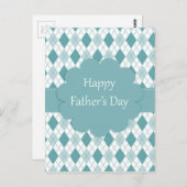 Vatertag kariert postkarte (Vorne/Hinten)