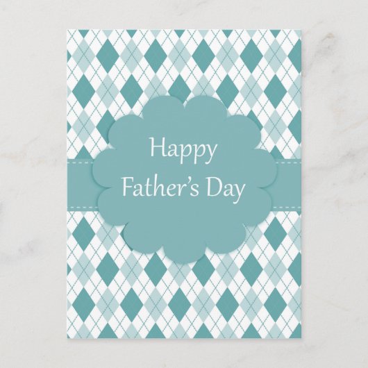 Vatertag kariert postkarte (Vorderseite)
