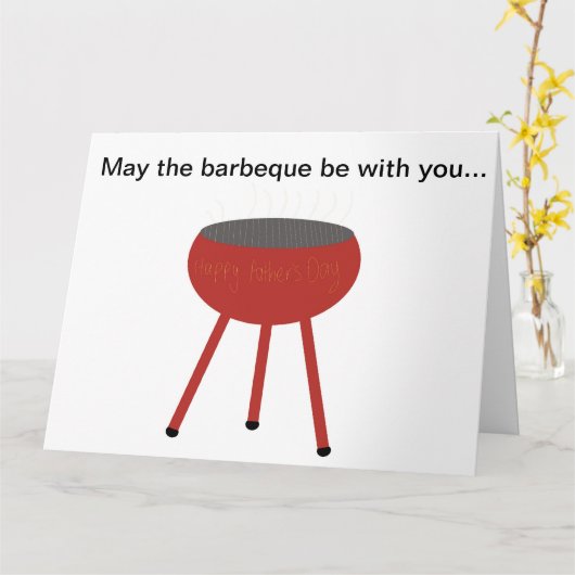 Vatertag Karte Barbeque (Gelbe Blume)