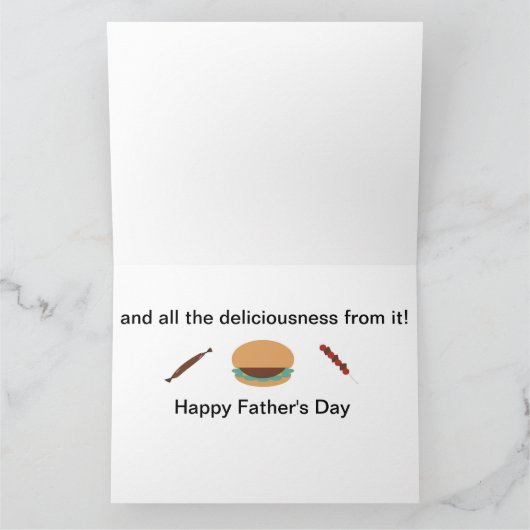 Vatertag Karte Barbeque (Innenseite)