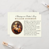 Vatertag Katholische Gedenkkarte Karte (Vorderseite/Rückseite Beispiel)