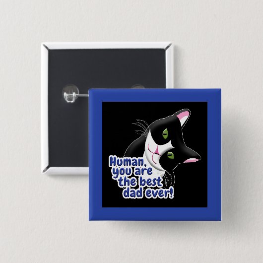 Vatertag Katze Button (Vorne & Hinten)