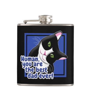 Vatertag Katze Flachmann