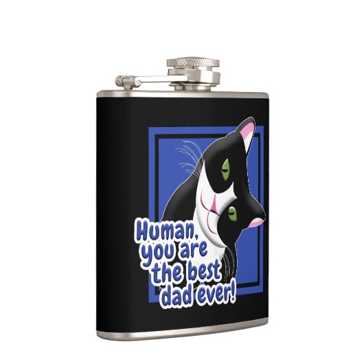 Vatertag Katze Flachmann (Rechts)