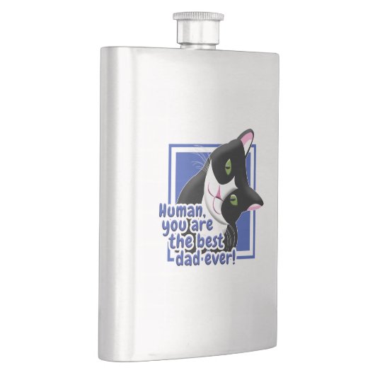 Vatertag Katze Flachmann (Rechts)