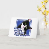 Vatertag Katze Karte (Gelbe Blume)