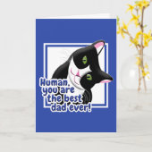 Vatertag Katze Karte (Gelbe Blume)