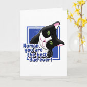 Vatertag Katze Karte (Gelbe Blume)