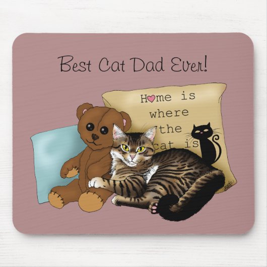 Vatertag Katze Mousepad (Vorne)