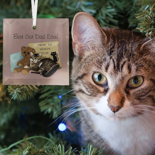 Vatertag Katze Ornament Aus Glas