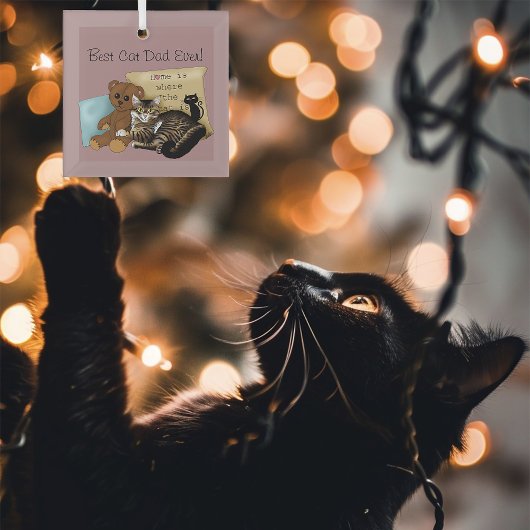 Vatertag Katze Ornament Aus Glas