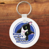 Vatertag Katze Schlüsselanhänger (Vorderseite)