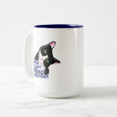 Vatertag Katze Zweifarbige Tasse (Vorderseite Links)