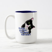 Vatertag Katze Zweifarbige Tasse (Links)