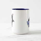 Vatertag Katze Zweifarbige Tasse (Mittel)