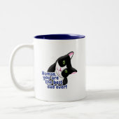 Vatertag Katze Zweifarbige Tasse (Links)