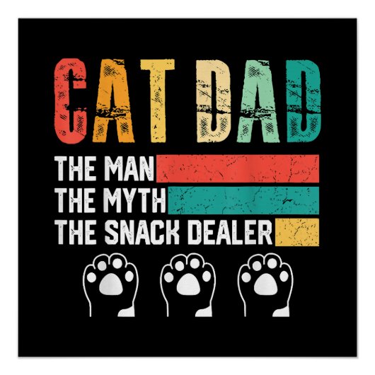 Vatertag Katzenpapa Poster (Vorderseite)