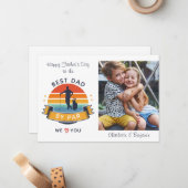 Vatertag Kinder Foto Best Vater Golf Lover Mitteilungskarte (Vorderseite/Rückseite Beispiel)