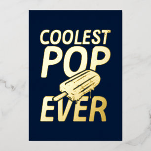 Vatertag Kinder Foto Coolster Pop je Gold Folien Feiertagskarte