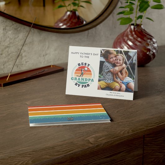 Vatertag Kinder Foto Opa Golf Lover Karte