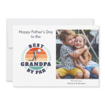 Vatertag Kinder Foto Retro Golf Vater