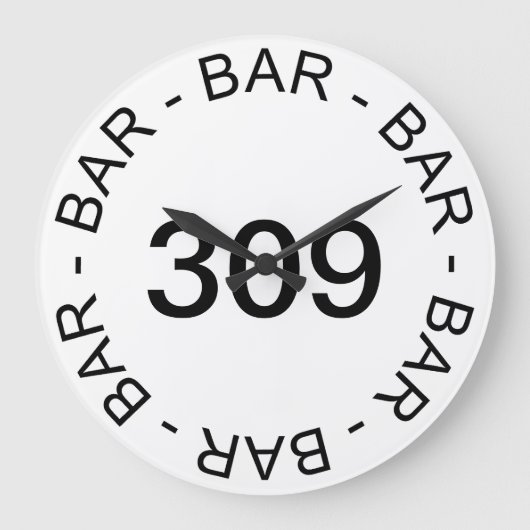 Vatertag Klassische Straße Nr. Bar Wall Clock Große Wanduhr (Vorderseite)