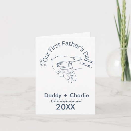 Vatertag Kleine Hand geklappte Grußkarte Karte (Vorderseite)