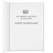 Vatertag König für eine Tag Kronengrußkarte (Innen (Rechts))
