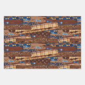 Vatertag Krawatte, Brillen & Mustaches Wrappin Geschenkpapier Set (Vorderseite)