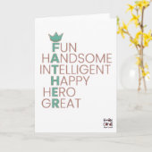 Vatertag - Kreuzworträtsel-Design Karte (Gelbe Blume)