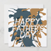 Vatertag Künstlerisch Abstrakt Feiertagskarte (Vorderseite)
