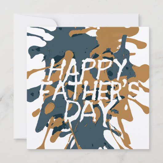 Vatertag Künstlerisch Abstrakt Feiertagskarte (Vorderseite)