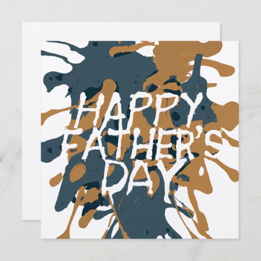 Vatertag Künstlerisch Abstrakt Feiertagskarte (Vorne/Hinten)