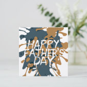 Vatertag Künstlerisch Abstrakt Feiertagskarte (Stehend Vorderseite)