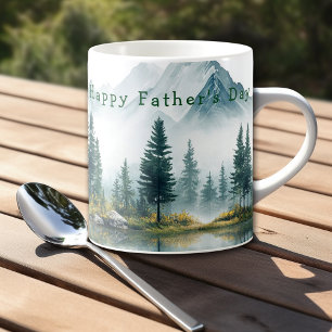 Vatertag Land Berge Kiefern Kaffeetasse