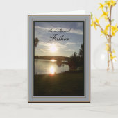 Vatertag Landschaftlicher Sonnenuntergang Karte (Gelbe Blume)