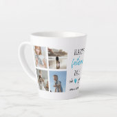 Vatertag Latte Tasse | Personalisierte Fotos (Linke Ecke)