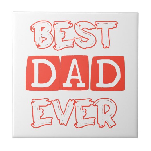 Vatertag Liebe Bester Vater je - Stilvolle Hommage Fliese (Vorderseite)
