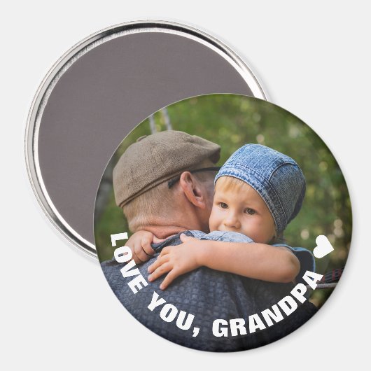 Vatertag Liebe Sie Opa Foto Magnet (Vorderseite/Rückseite)