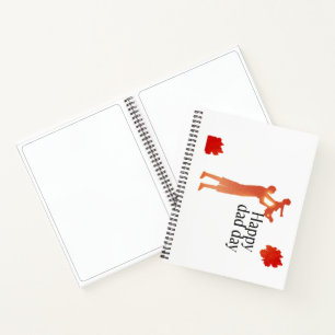 Vatertag Liebe - Silhouette Vater & Kinderdesign Notizblock