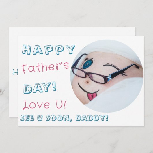 Vatertag Liebe U Daddy Pregnancy Ankündigung (Vorne/Hinten)