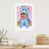 Vatertag Liebe Vater Poodle Pampering Poster (Küche)