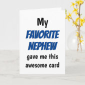 Vatertag Liebling Nephew Funny Karte (Gelbe Blume)