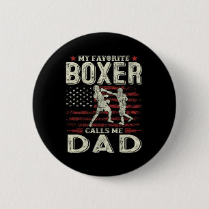 Vatertag Lieblings-Boxer nennt mich Vater US-Flagg Button